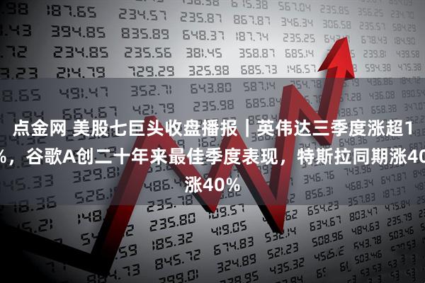 点金网 美股七巨头收盘播报｜英伟达三季度涨超18%，谷歌A创二十年来最佳季度表现，特斯拉同期涨40%